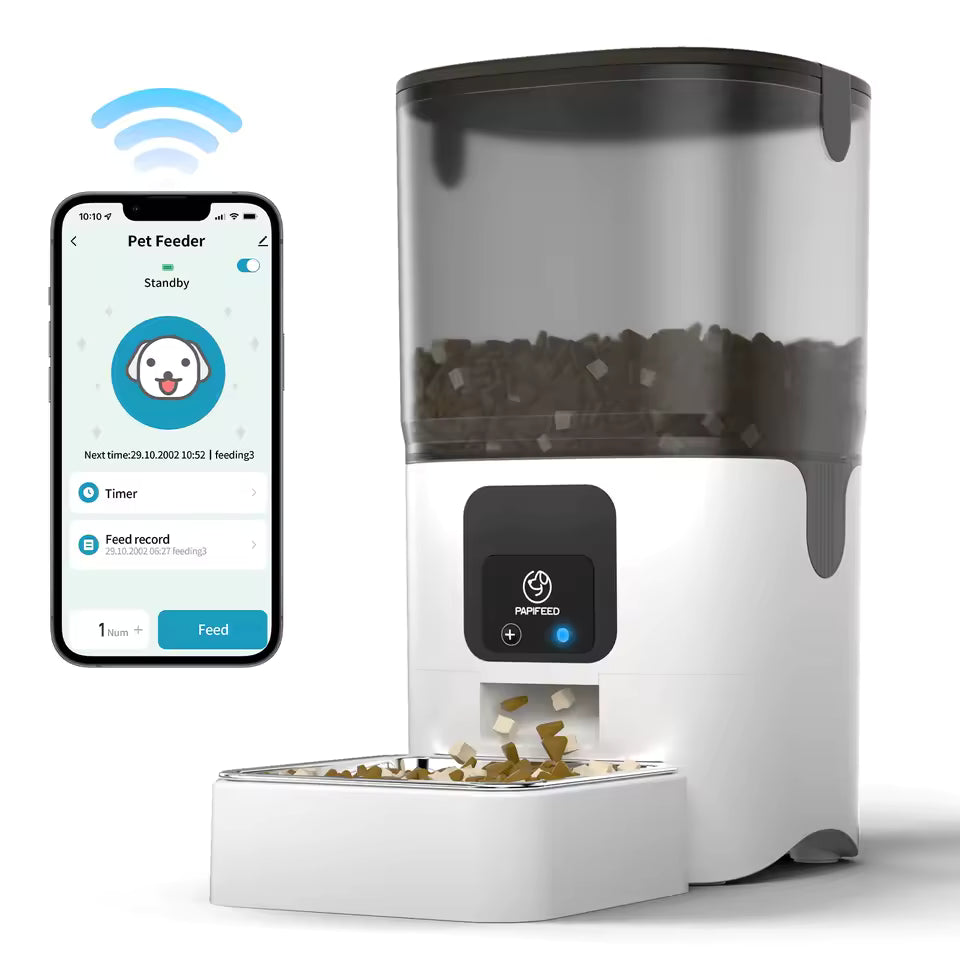 Alimentador Automático con Videocámara para Mascotas