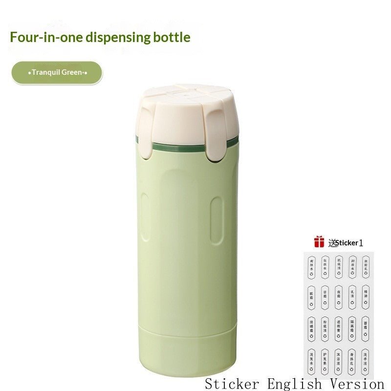 Botella Dispensadora 4 en 1 para Viaje - Domova