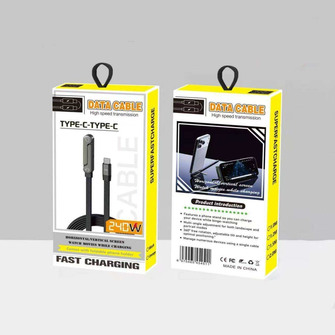 Cable Soporte Tipo - C para Teléfono de Carga Rápida de 240W - Domova