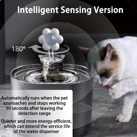 Fuente de Agua Automática con Sensor de Movimiento para Mascotas - Domova
