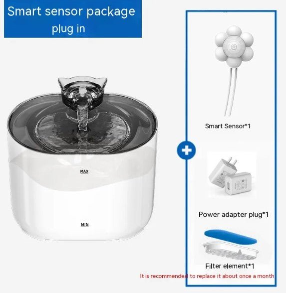 Fuente de Agua Automática con Sensor de Movimiento para Mascotas - Domova