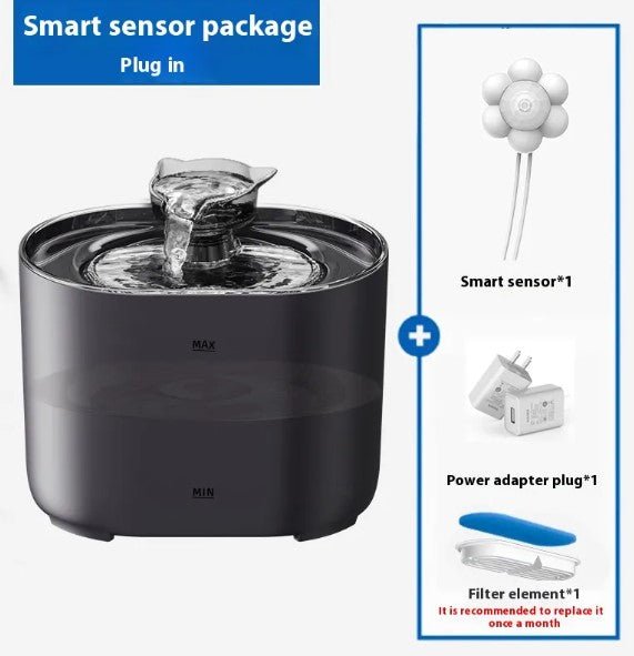 Fuente de Agua Automática con Sensor de Movimiento para Mascotas - Domova