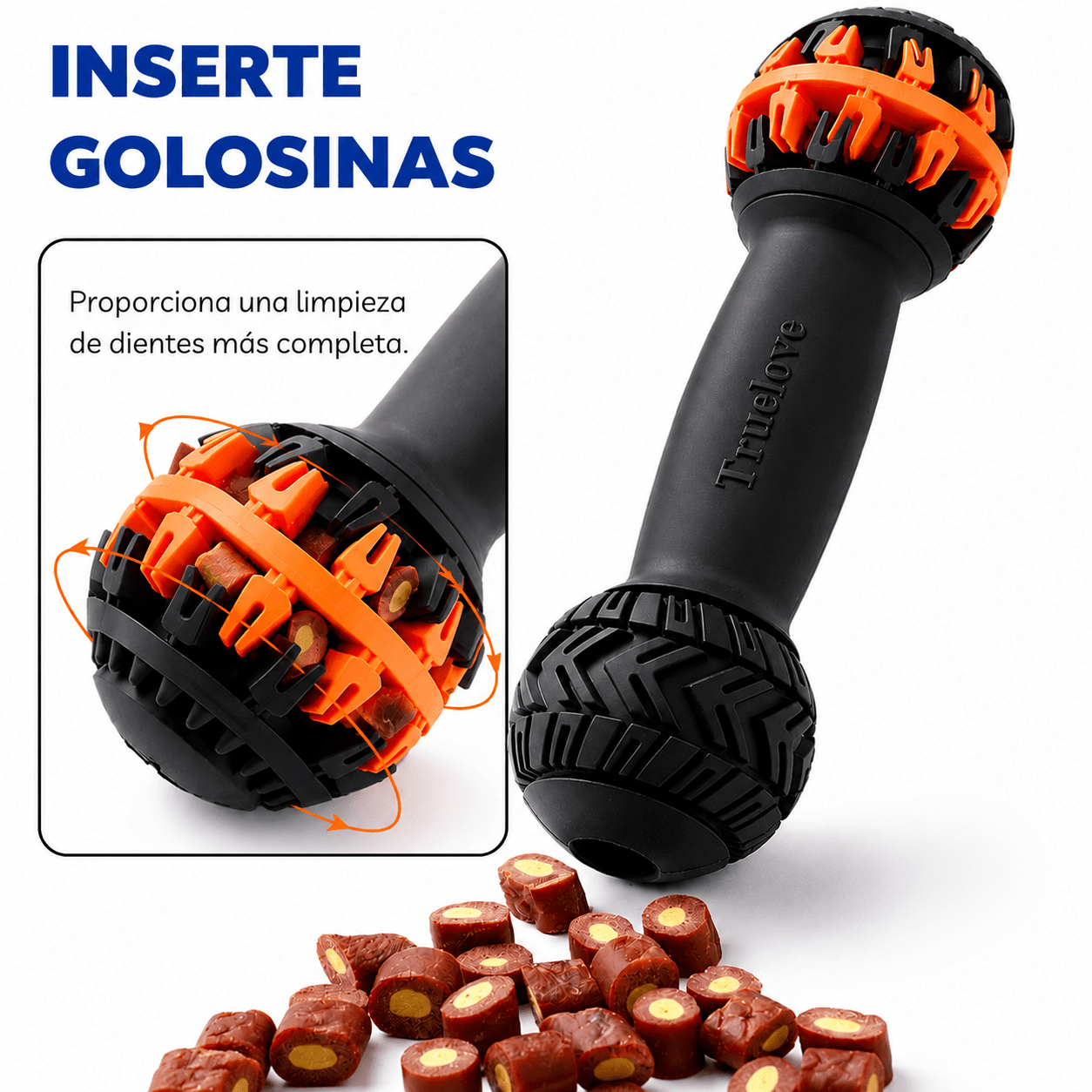 Juguete Hueso de Caucho Masticable para Mascotas - Domova