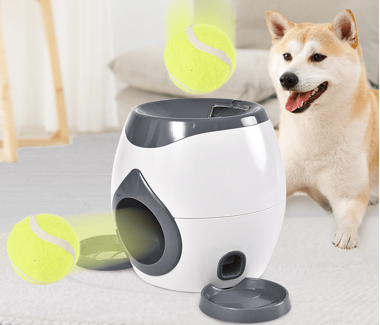 Juguete Interactivo para Mascotas con Dispensador de Pelotas de Tenis para Perros - Domova