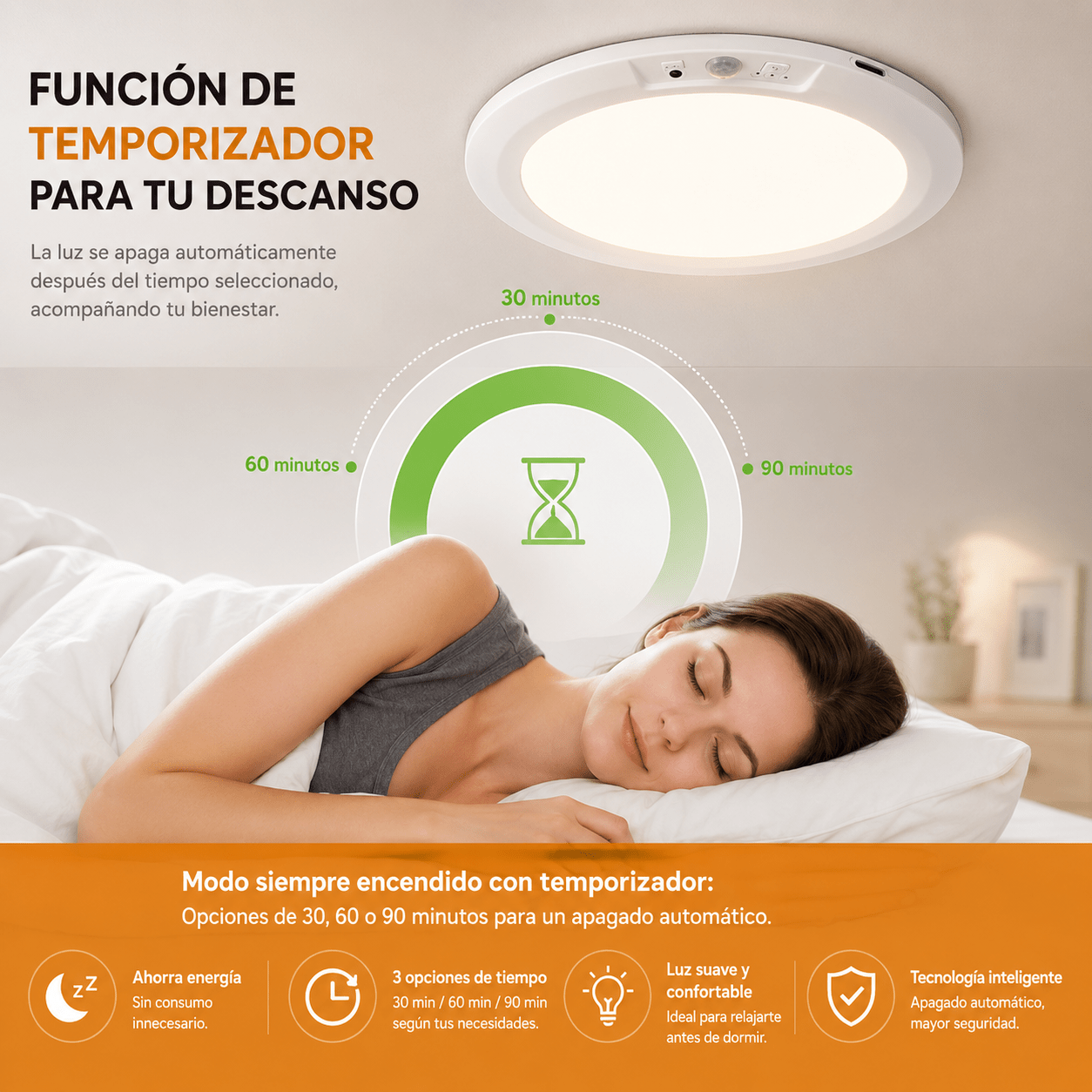 Lámpara LED con sensor | sin cables, sin instalación. - Domova