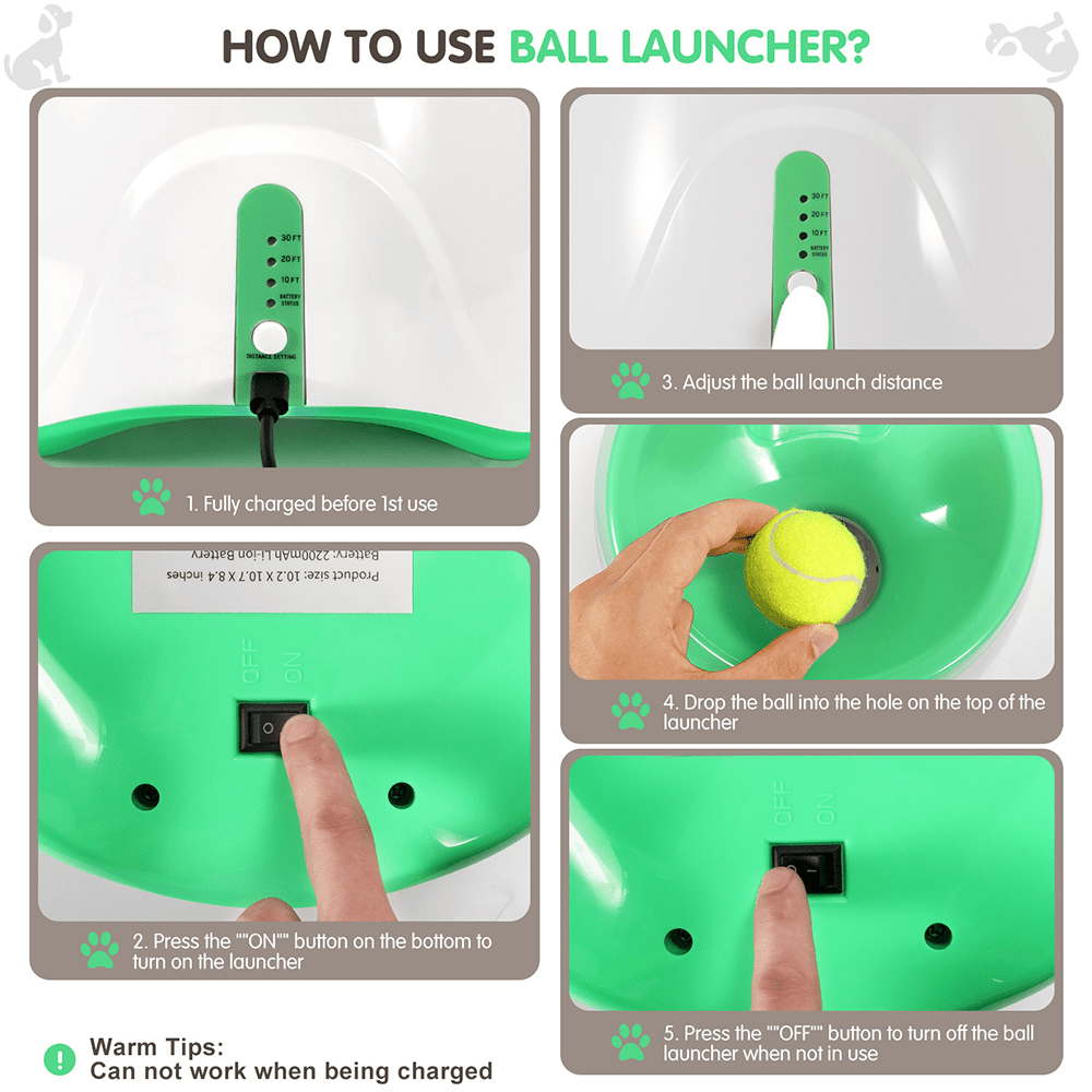 Lanzador Automático de Pelotas de Tenis para Mascotas - Domova