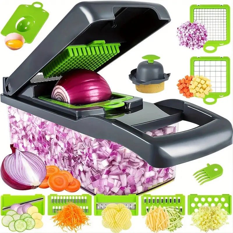 Mandolina cortadora de Verduras Multifuncional con Contenedor - Domova