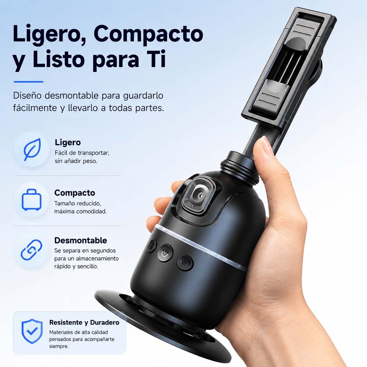 Soporte Estabilizador Panorámico 360 para Smartphone - Domova