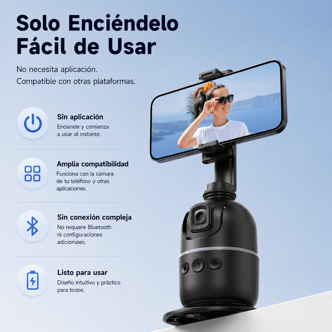 Soporte Estabilizador Panorámico 360 para Smartphone - Domova